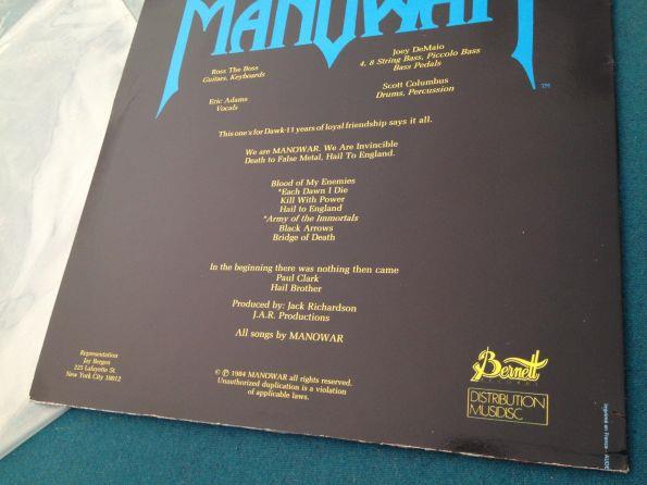 Manowar, Hail to England, 1984, 