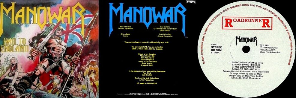 Manowar, Hail to England, 1984, Netherlands