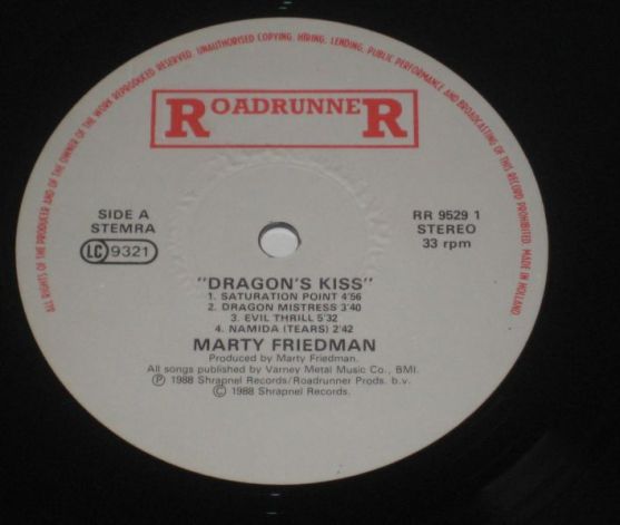 Marty Friedman, Dragon's Kiss, 1988, Roadrunner Records