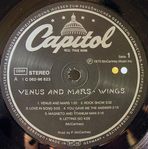 Venus and Mars, 1975, Germany