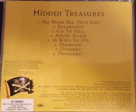 Megadeth, Hidden Treasures, USA