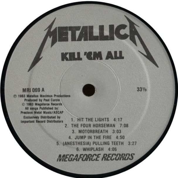 Kill 'em All, 1983, 