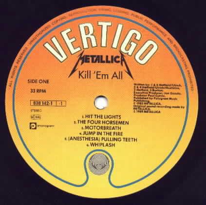 Kill 'em All, 1983, Vertigo