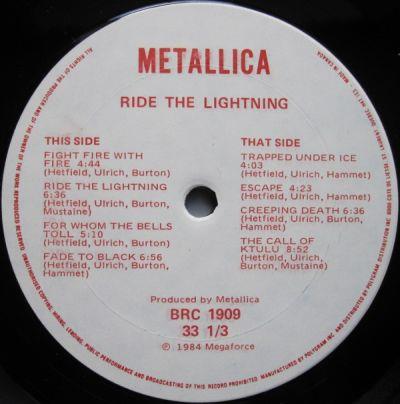 Ride the Lightning, 1984, 