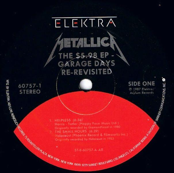 Metallica The $5.98 E.P.: Garage Days Re-Revisited, 1987,  