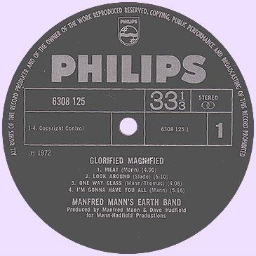 Manfred Mann's Earth Band, Glorified Magnified, 1972, Great Britain