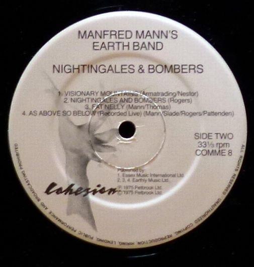 Manfred Mann's Earth Band, Nightingales & Bombers, 1975, UK, Petbrook Ltd