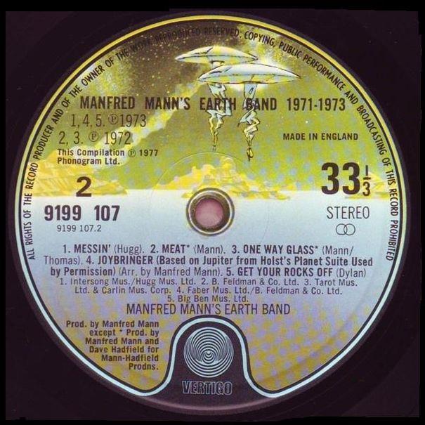 Manfred Mann's Earth Band, 1971-1973, Vertigo