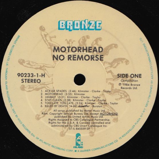 Motorhead, 1984, No Remorse, USA