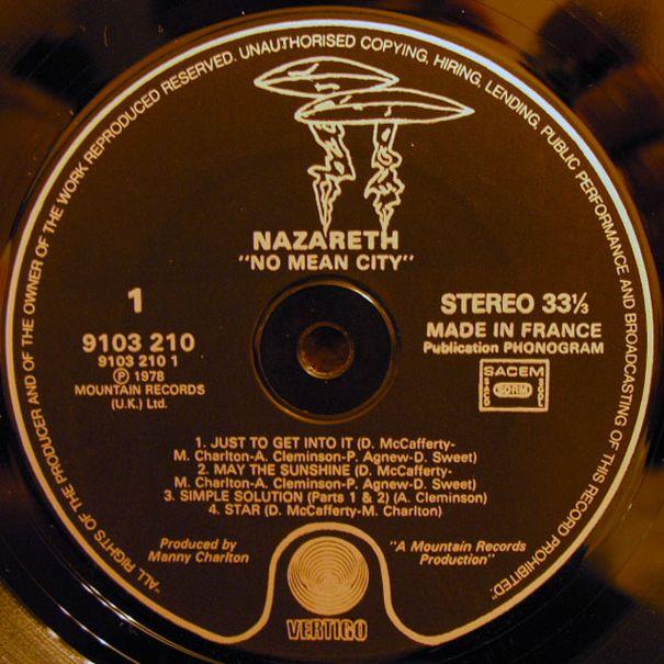 Nazareth, No Mean City, 1978 ,  