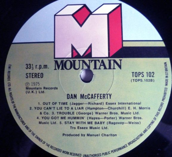 Dan McCafferty, 1975,    Mountain Records