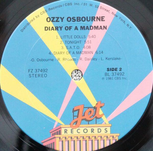 Diary of a Madman. 1981. Ozzy Osbourne, JET - 