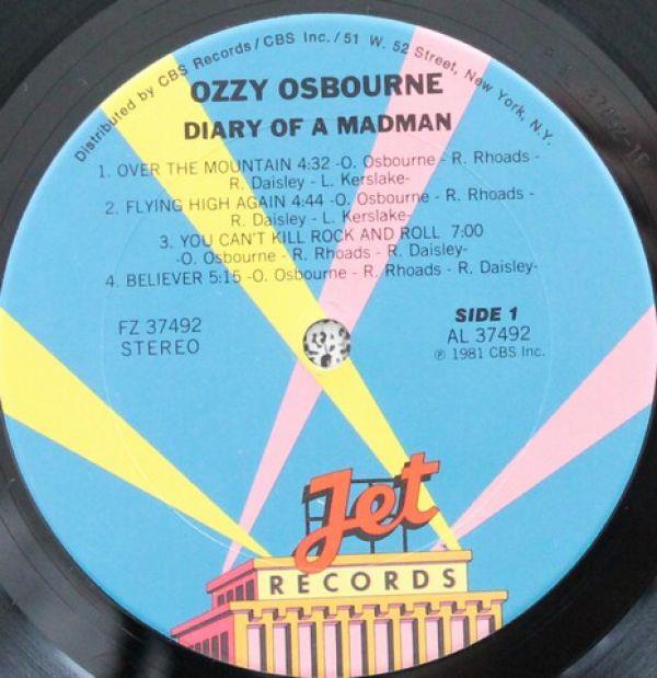 Ozzy Osbourne, Diary of a Madman, 1981, USA, Jet Records