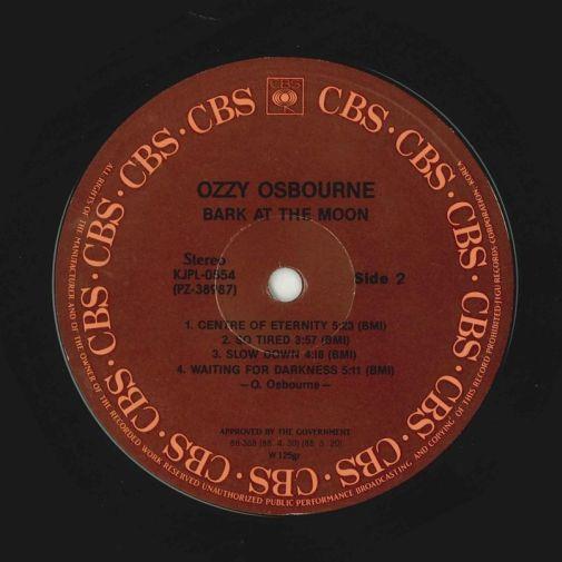 Ozzy Osbourne, Bark At The Moon, 1983, 