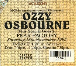 Brixton Academy, London, 18 November 1995