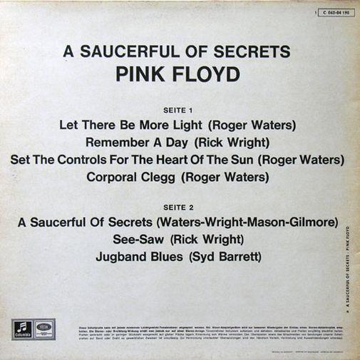 Pink Floyd, "A Saucerful of Secrets", 1968, 