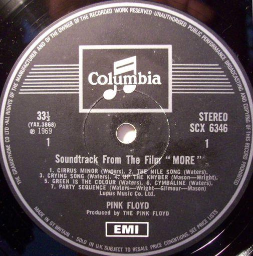 Pink Floyd, "Music from the Film More", 1969, UK