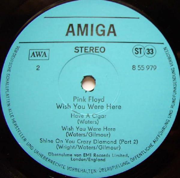 Pink Floyd, Wish You Were Here, 1975, Amiga 1983