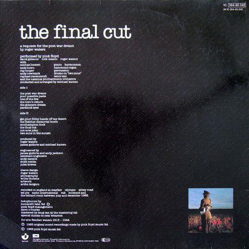 Pink Floyd, "The Final Cut", 1983, Germany