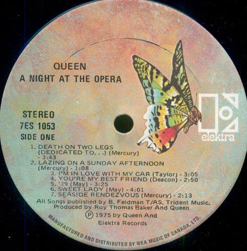 Queen, A Night At The Opera, 1975,   