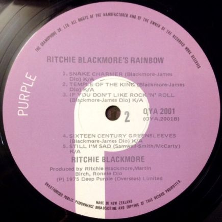 Rainbow, 1975, NZ, Purple Records