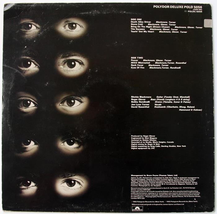 Rainbow, Straight Between the Eyes, 1982, UK