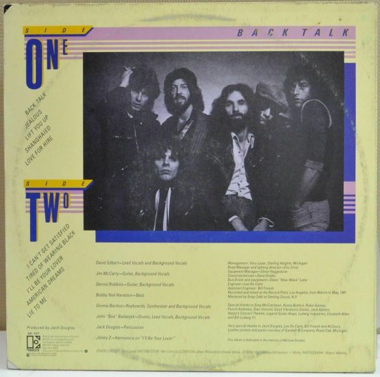 The Rockets, Back Talk, 1981, 