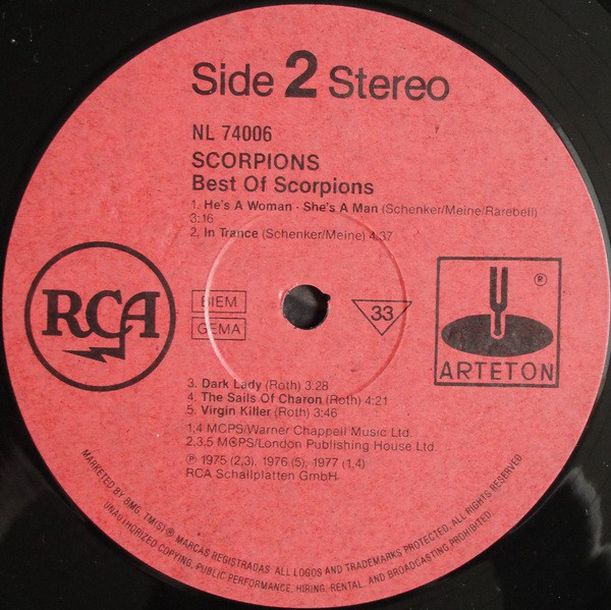 Best of Scorpions, Arteton, 1991,  