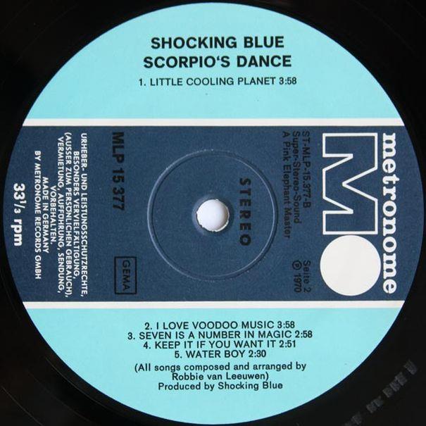 Shocking Blue "Scorpios Dance", B-side