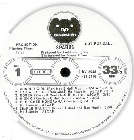 Sparks, 1971,  