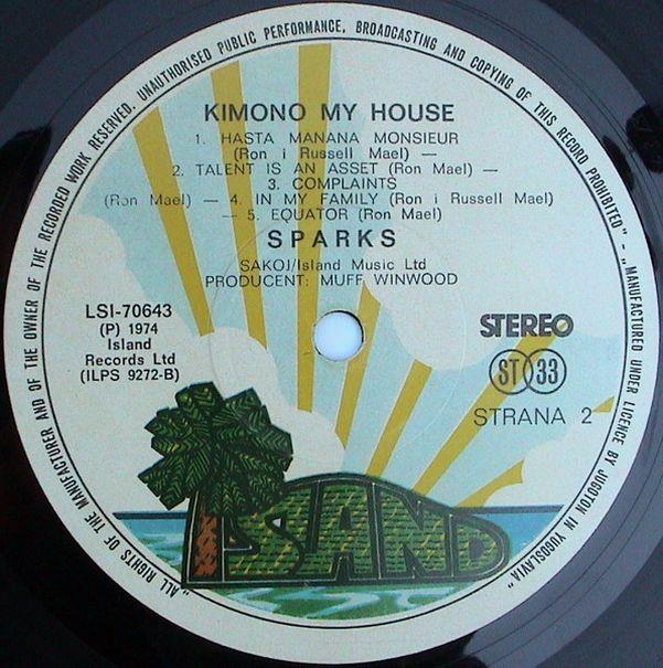 Sparks, Kimono My House, 1974, Jugoton