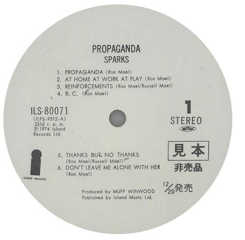 Sparks, Propaganda, 1974, Japan