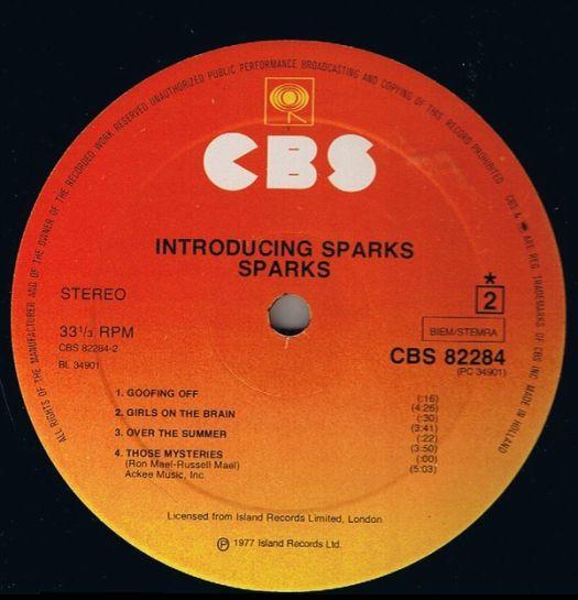 Sparks, Introducing Sparks, 1977, Netherlands