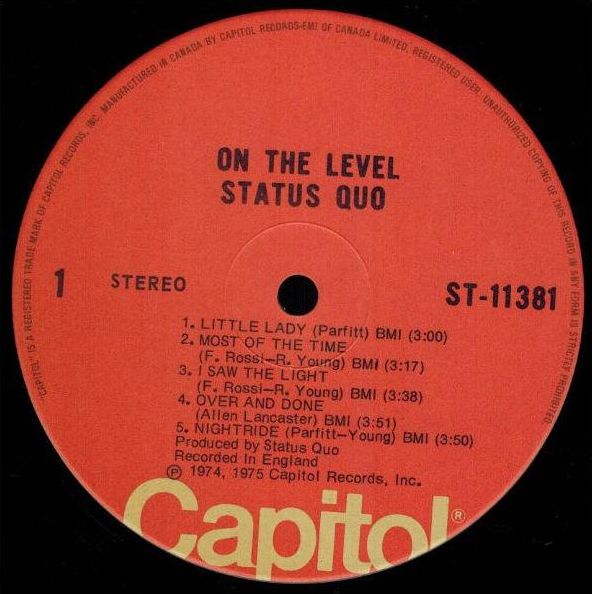 Status Quo, On the Level, 1975, 