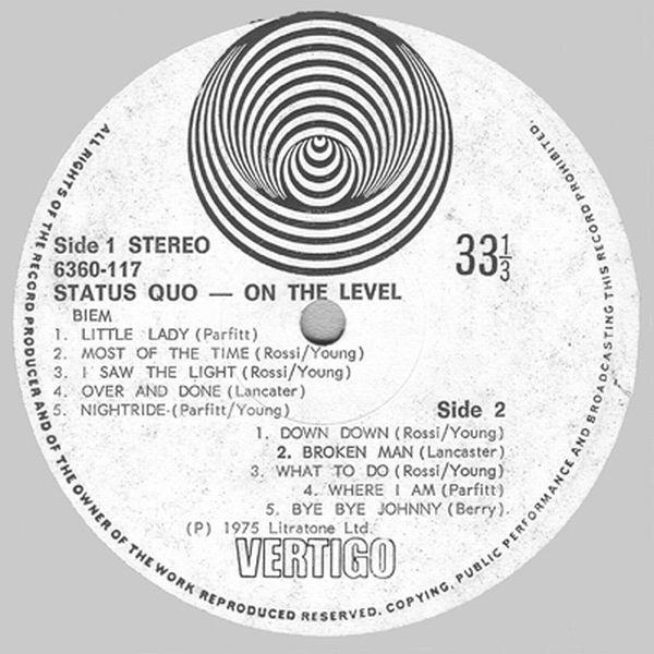 Status Quo, On the Level, 1975, 