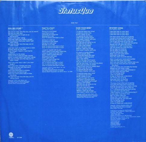 Status Quo, Blue for You    Capitol Records