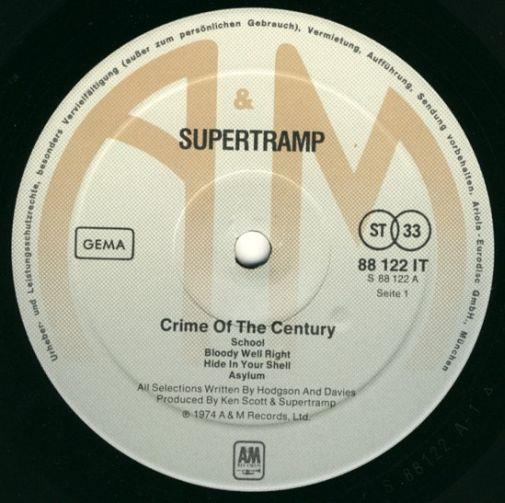 Crime of the Century, 1974, Supertramp,  