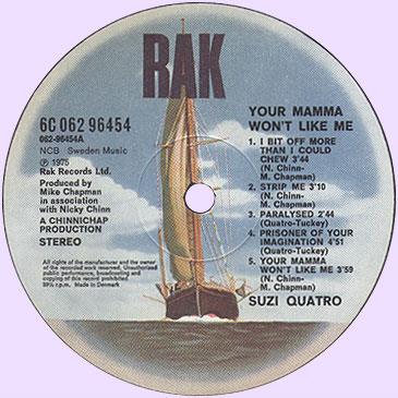 Suzi Quatro, Your Mamma Won't Like Me, 1975, Great Britain