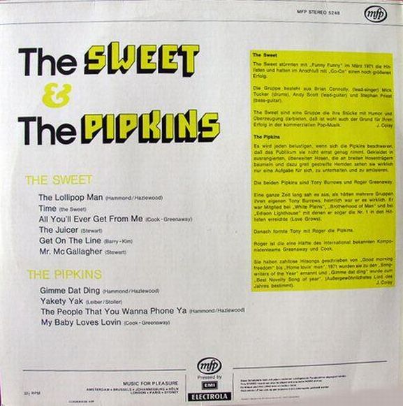 The Sweet & The Pipkins, 1970, Gimme Dat Ding, 