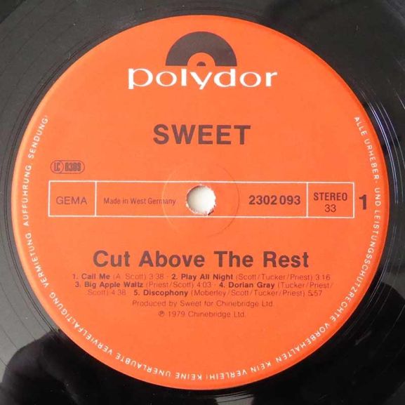 Sweet, Cut Above the Rest, 1979,  