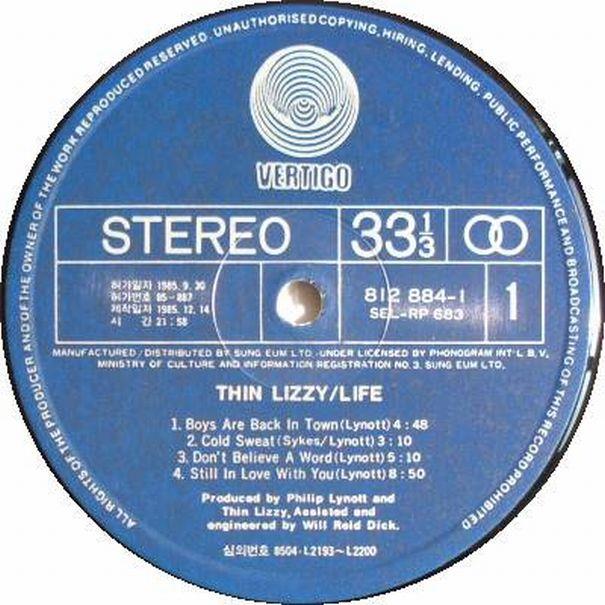 Thin Lizzy, Life, 1983 .  