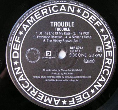 Trouble, 1990 . Europe