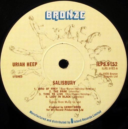 Uriah Heep, Salisbury, 1970,    Bronze