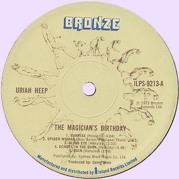 The Magician's Birthday, 1972, Bronze Records