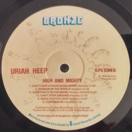 Uriah Heep, High And Mighty, 1976, Side Two