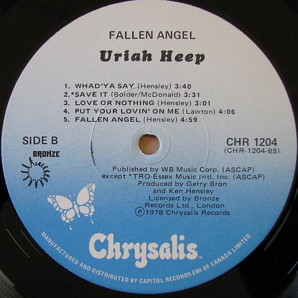 Uriah Heep, Fallen Angel, 1978, Canada