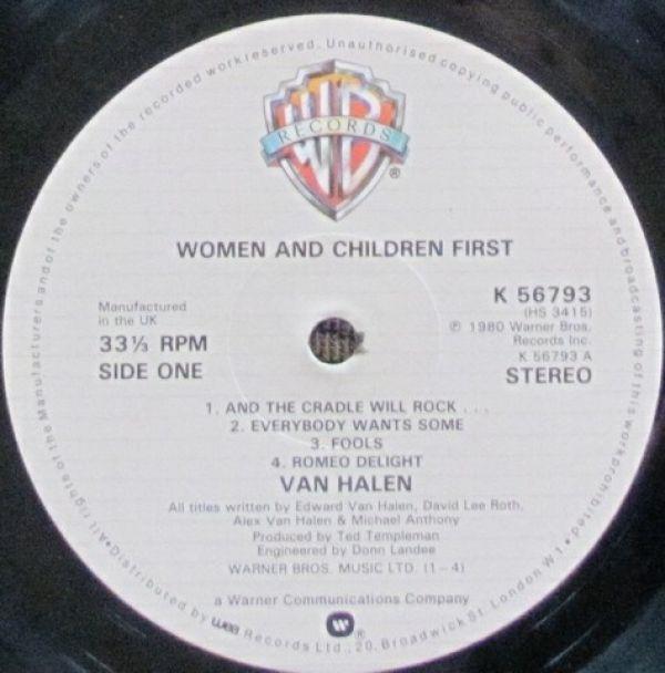 Women and Children First, Van Halen, 1980 . UK