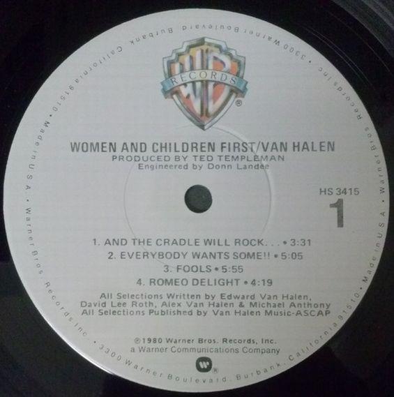 Women and Children First, Van Halen, 1980 . Warner Bros. Records