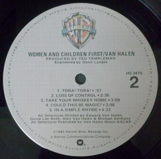 Women and Children First, Van Halen, 1980 .  