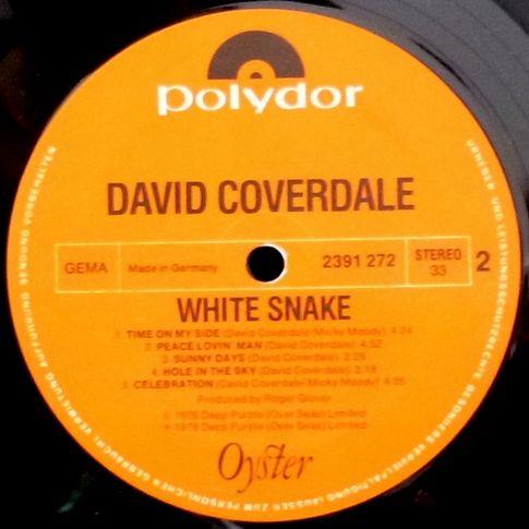 David Coverdale's White Snake, 1976 . West Germany, Polydor Records